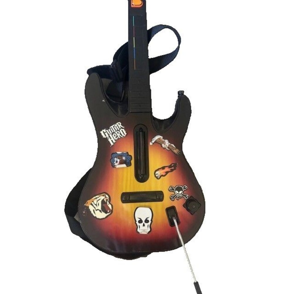 PS2 Guitar Hero Red Octane Sunburst Guitar Wireless PlayStation 2 No Dongle